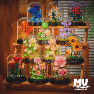 Puzzle Flower in Glass Dome